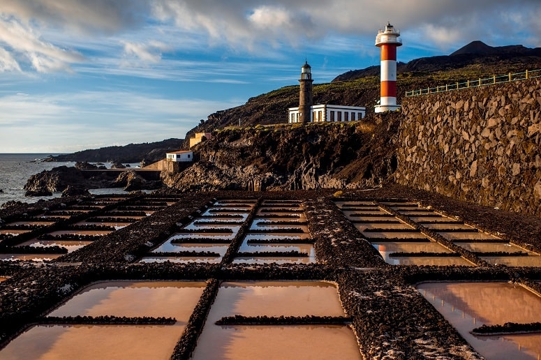 Salt works and lighthouse, Fuencaliente, La Palma