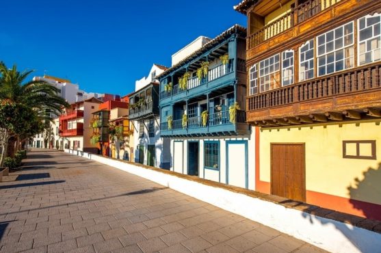 Colorful balconies in Santa Cruz de La Palma