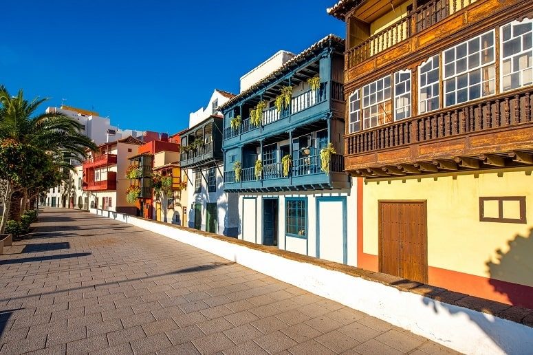 Colorful balconies in Santa Cruz de La Palma