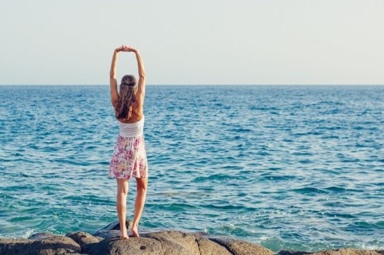 Woman by the sea