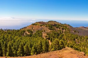 Ruta de los volcanes, vista sobre la isla de La Palma