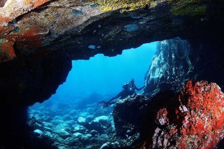 Cave, Atlantic, Diver, La Palma