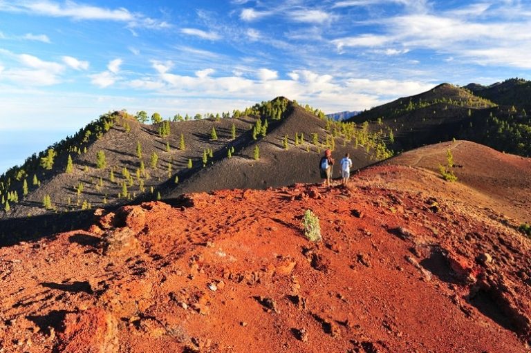 Wanderer auf der Vulkanroute, La Palma