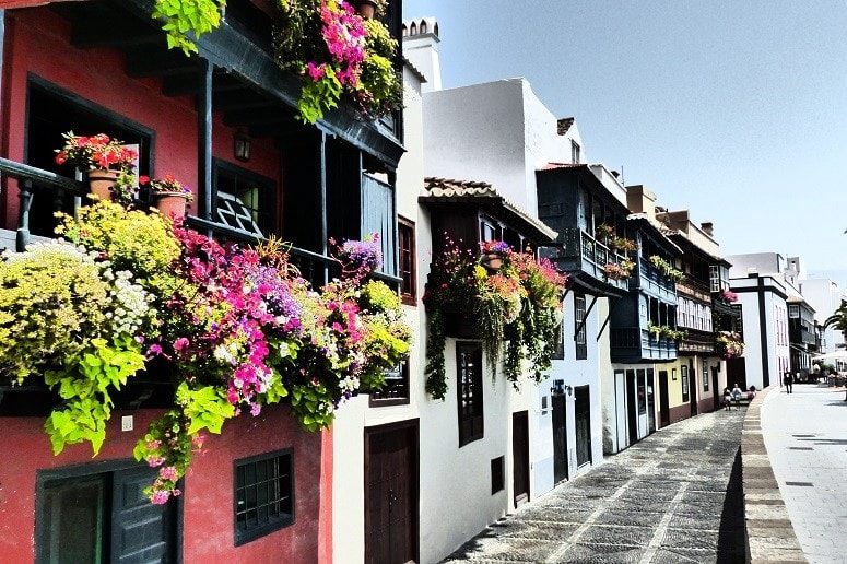 Bunte Balkone in Santa Cruz de La Palma