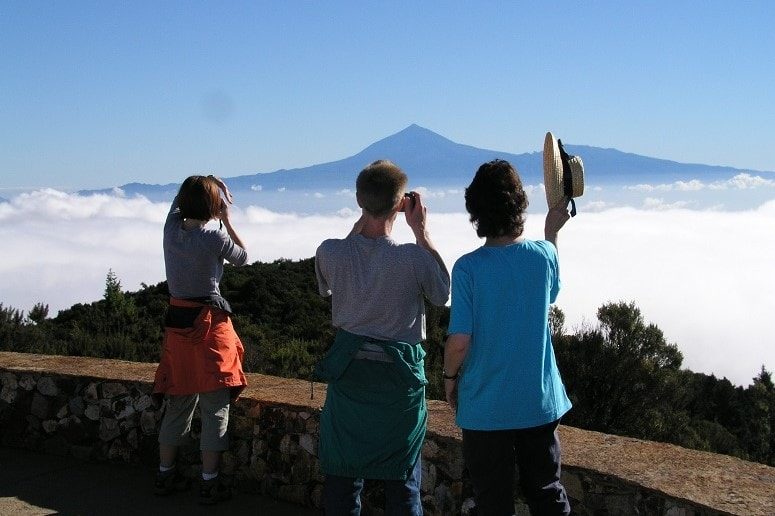 Wandern auf La Gomera, Blick auf den Teide